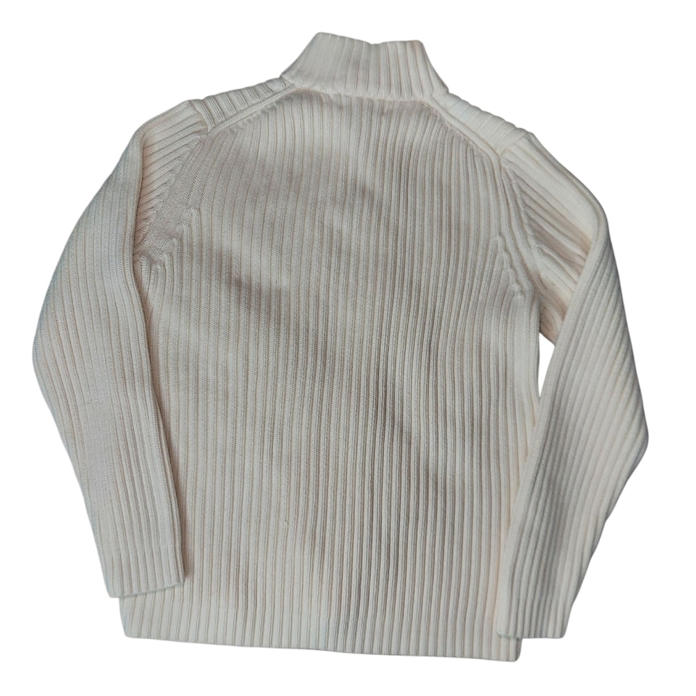 EUC Cream Cable Knit Quarter Zip Fisherman Sweater - Picture 6 of 6